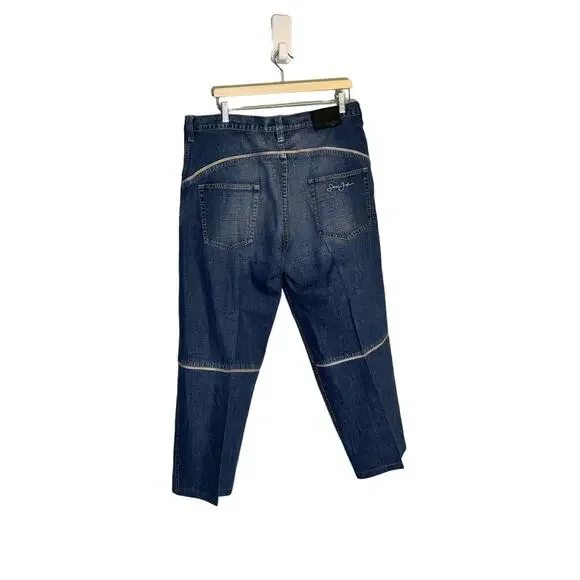 Sean John Men's Blue Cotton Button Front Jacket Pant Outfitters